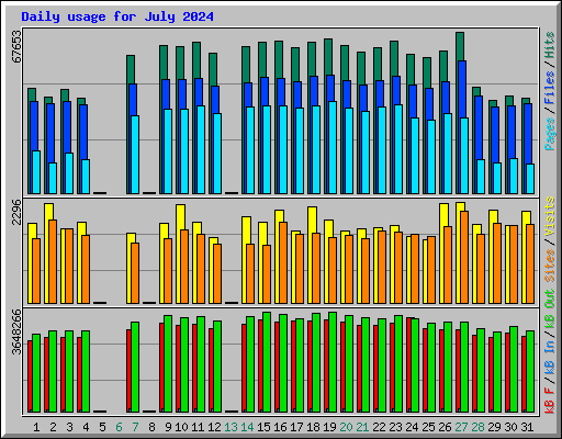 Daily usage for July 2024