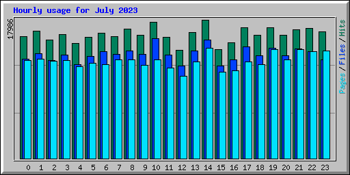 Hourly usage for July 2023