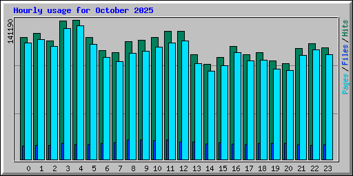 Hourly usage for October 2025