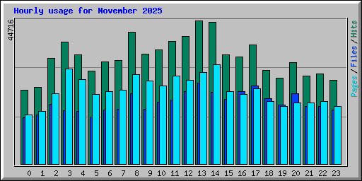 Hourly usage for November 2025