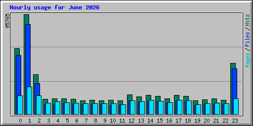 Hourly usage for June 2026