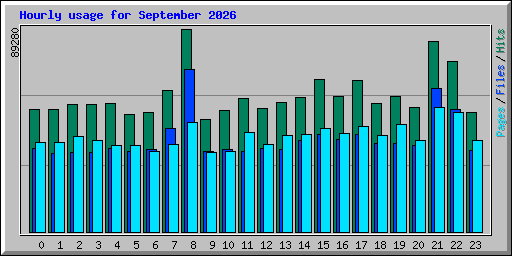 Hourly usage for September 2026