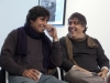 Instructors Michael Robinson Chávez and Ron Haviv share a laugh during a panel discussion at Foundry Photojournalism Workshop 2011. Courtesy, © Suzie Katz 2011