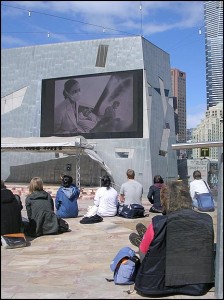 TED Prize - James Nachtwey/XDR-TB rollout: Federation Square in Melbourne, Australia, courtesy © Flickr user XDRTB.org, 2008