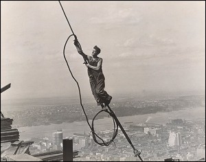 Lewis Hine (American, 1874–1940) Icarus, Empire State Building, 1930 Gelatin silver print, 18.7 x 23.7 cm (7 3/8 x 9 5/16 in.) The Metropolitan Museum of Art, Ford Motor Company Collection, Gift of Ford Motor Company and John C. Waddell, 1987 (1987.1100.119) Image © The Metropolitan Museum of Art, New York