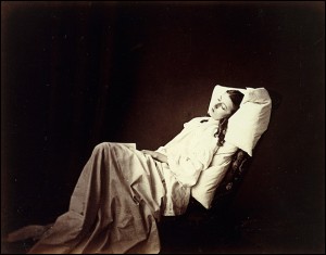 Henry Peach Robinson (English, 1830-1901) "She Never Told Her Love", 1857 Albumen silver print from glass negative, 18 x 23.2 cm (7 1/16 x 9 1/8 in. ) The Metropolitan Museum of Art, Gilman Collection, Purchase, Jennifer and Joseph Duke Gift, 2005 (2005.100.18) Image © The Metropolitan Museum of Art, New York