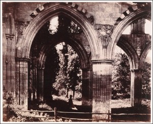 Roger Fenton (English, 1819–1869) [Rievaulx Abbey, the High Altar], 1854 Albumen silver print from glass negative, 29.5 x 36.7 cm (11 5/8 x 14 7/16 in.) The Metropolitan Museum of Art, Gilman Collection, Purchase, William T. Hillman Foundation Gift, 2005 (2005.100.275) Image © The Metropolitan Museum of Art, New York