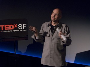 Doug Menuez on stage at TEDx SF. ©Suzie Katz