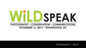 Yasuni National Park - Pete Oxford - WildSpeak Presentation 2016